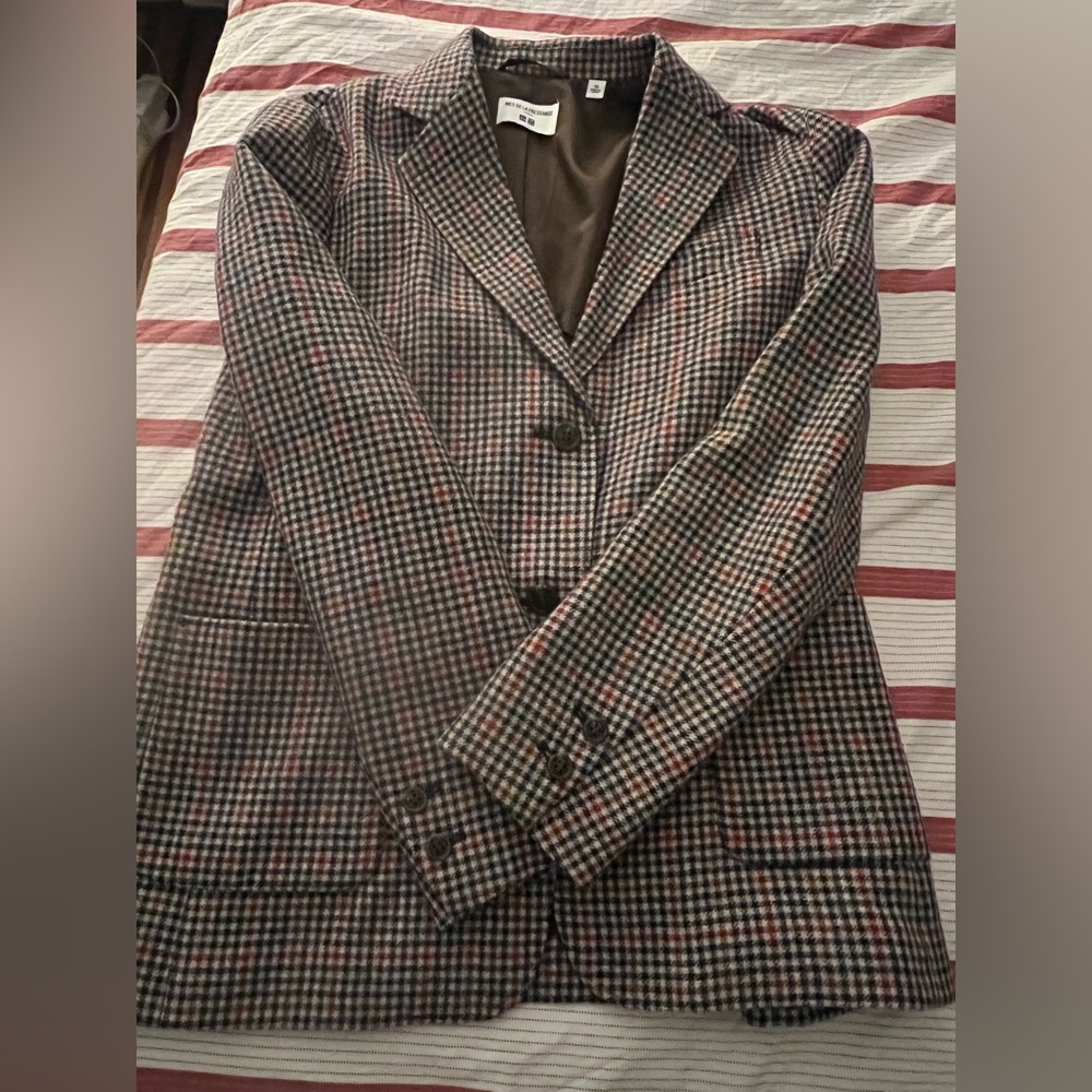 Uniqlo Women's Multicolor Checkered Blazer